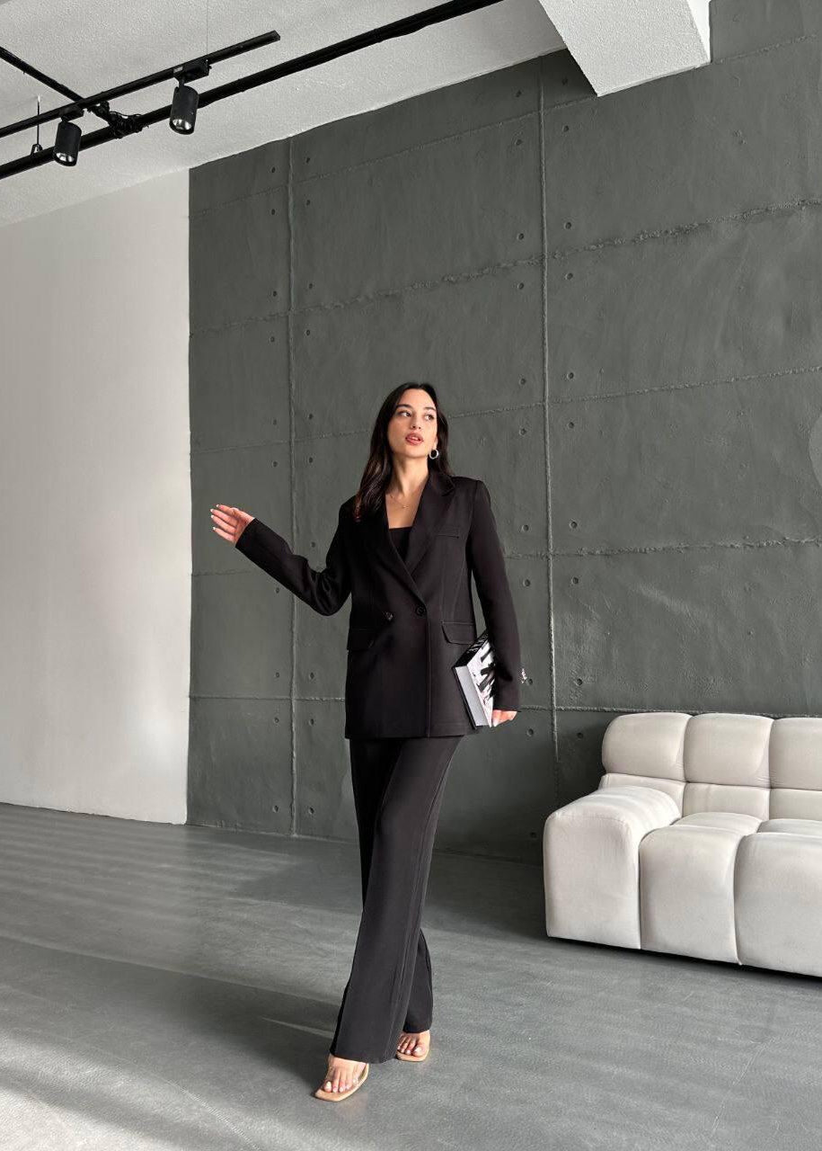Ensemble Tailleur ANGVE en textile - Noir