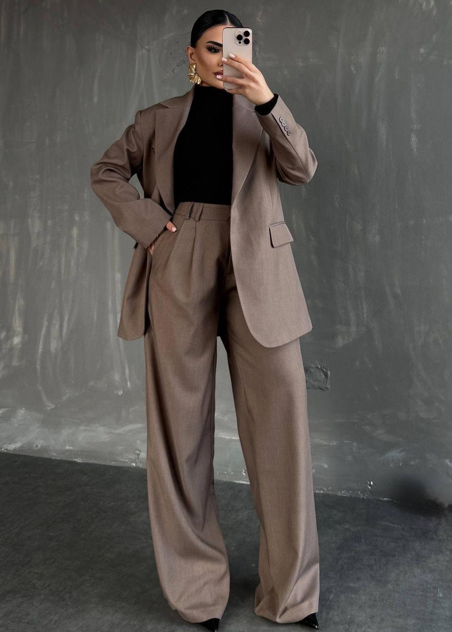 Ensemble Tailleur BÄCK en tissu - Greige