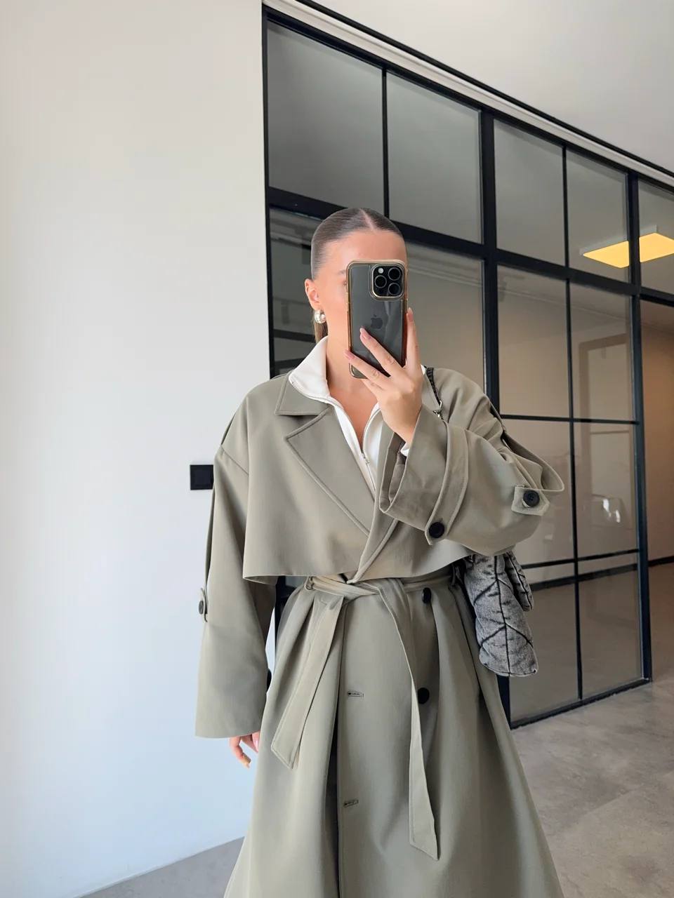 Manteau GIDAR en tissu - Khaki