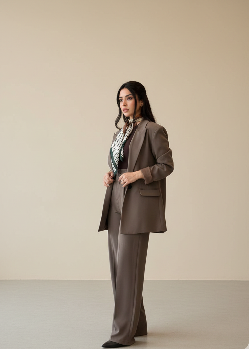 Ensemble JYVASKYLA en tissu - Taupe