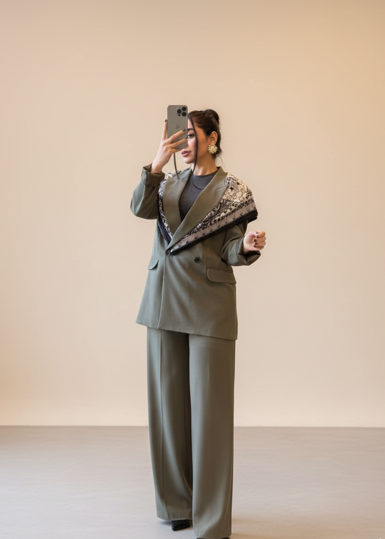 Ensemble Costume LJUD en tissu - Khaki