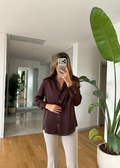 Chemisier MORM en satin - Chocolat