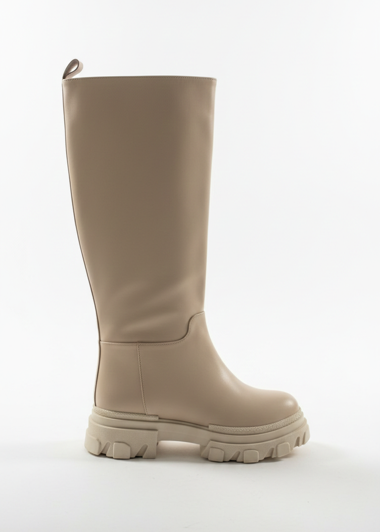 Bottines OAGNE en simili cuir - Beige