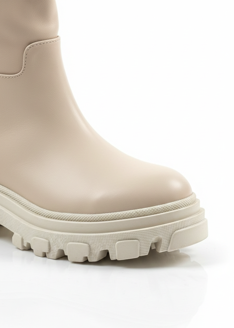 Bottines OAGNE en simili cuir - Beige