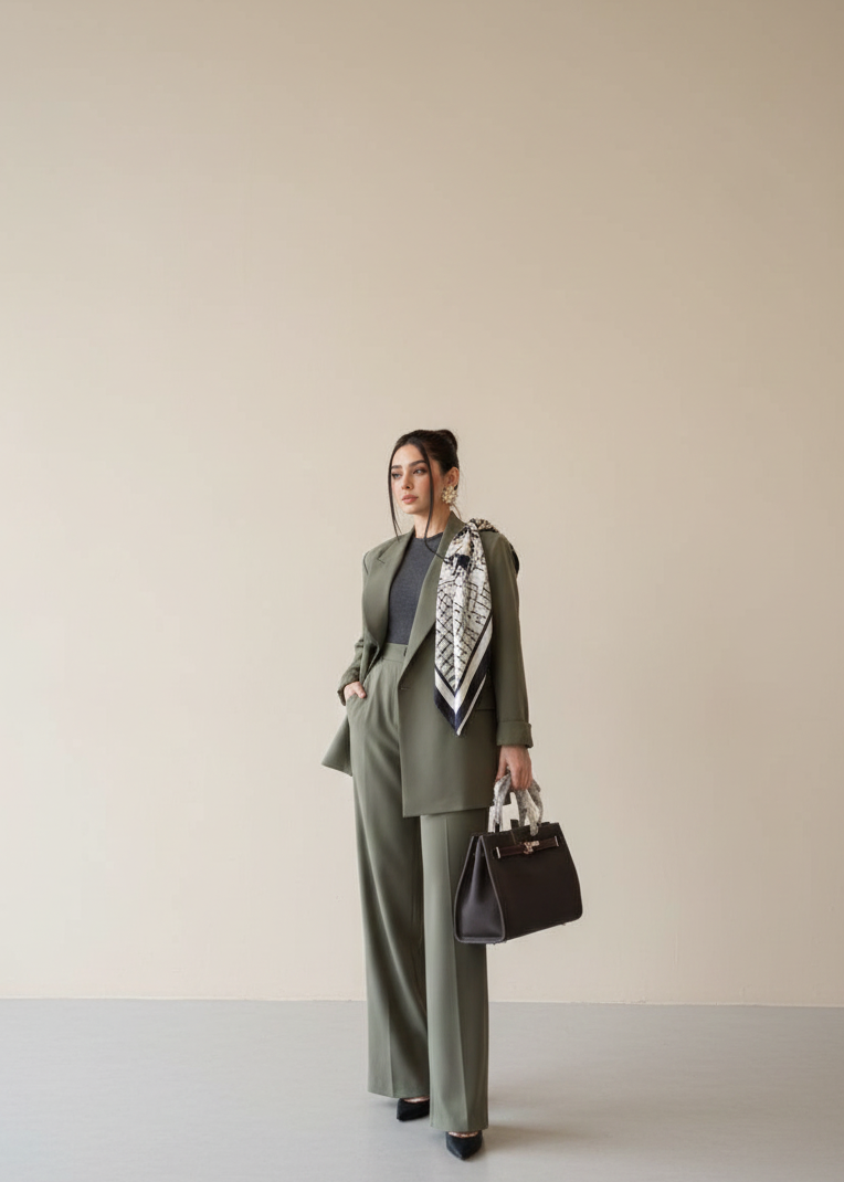 Ensemble Costume LJUD en tissu - Khaki