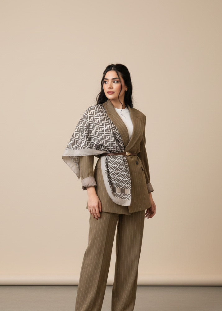 Ensemble LILLEHAMMER en tissu - Vison