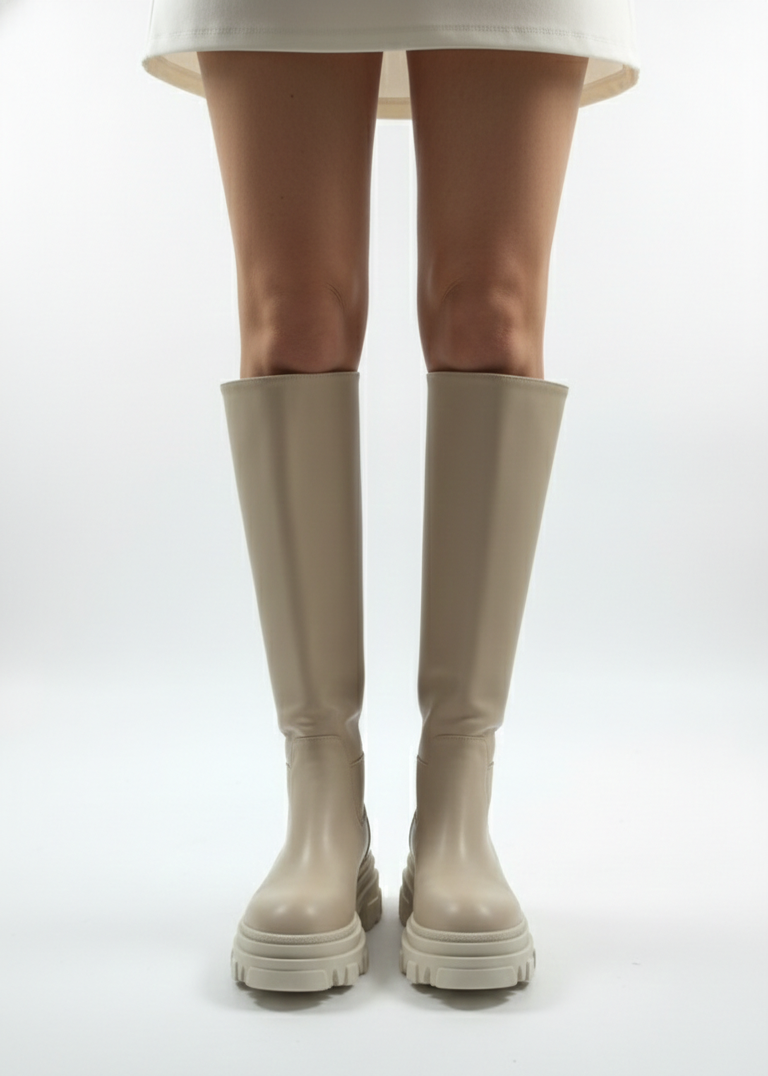 Bottines OAGNE en simili cuir - Beige