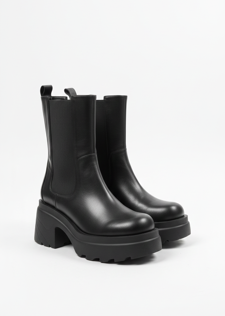 Bottines FOGNE en cuir - Noir