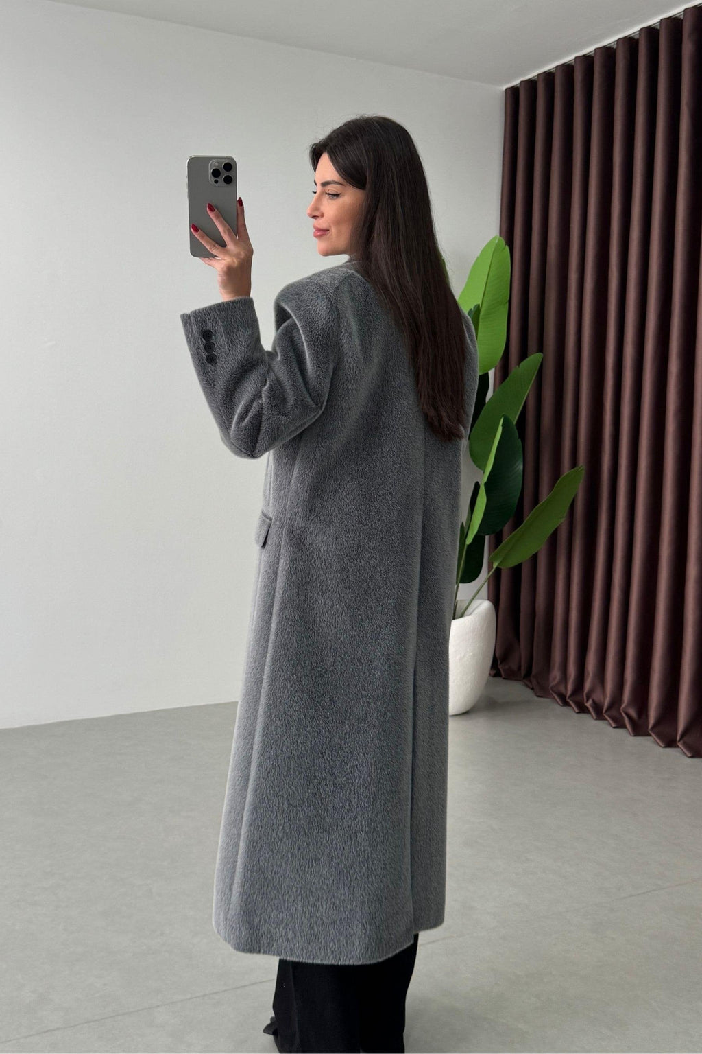 Blouson VINKEL en fourrure - Gris