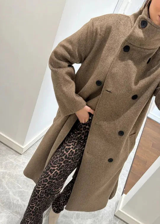Blouson ONGMAR en laine - Marron taupe