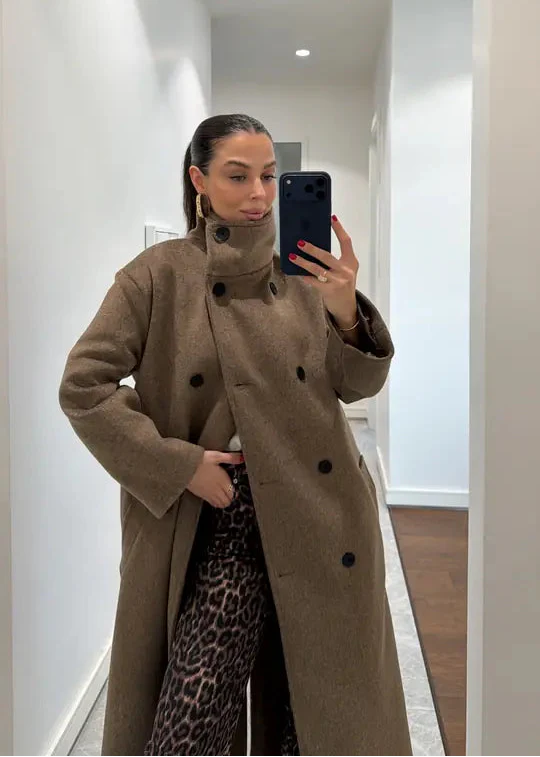 Blouson ONGMAR en laine - Marron taupe
