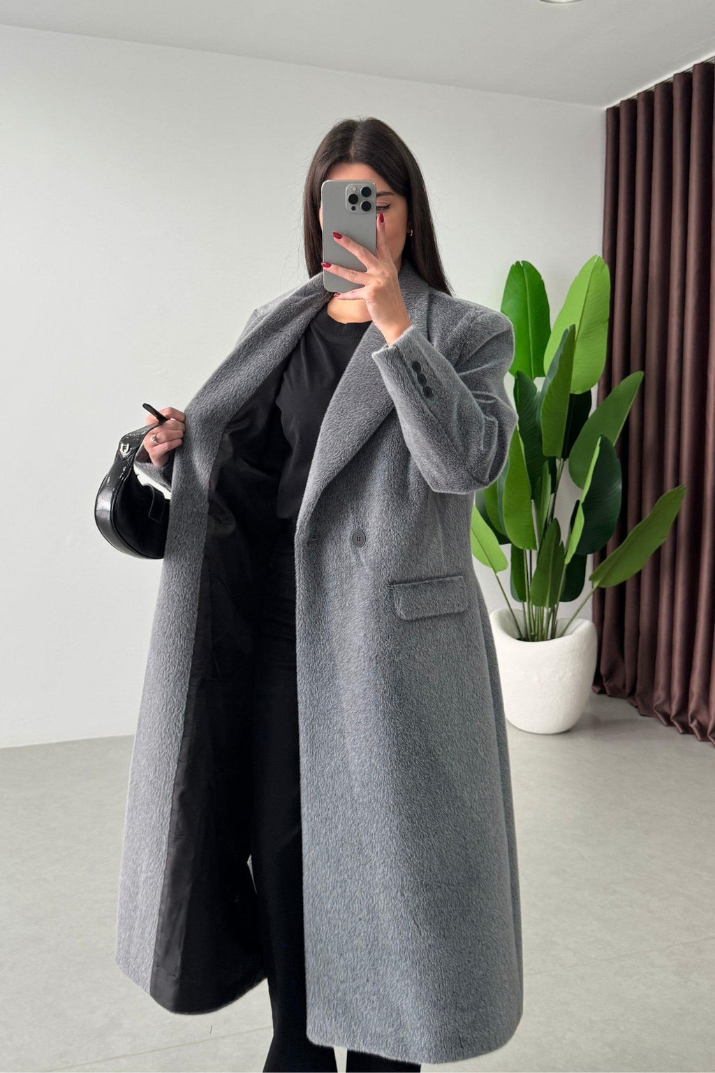 Blouson VINKEL en fourrure - Gris