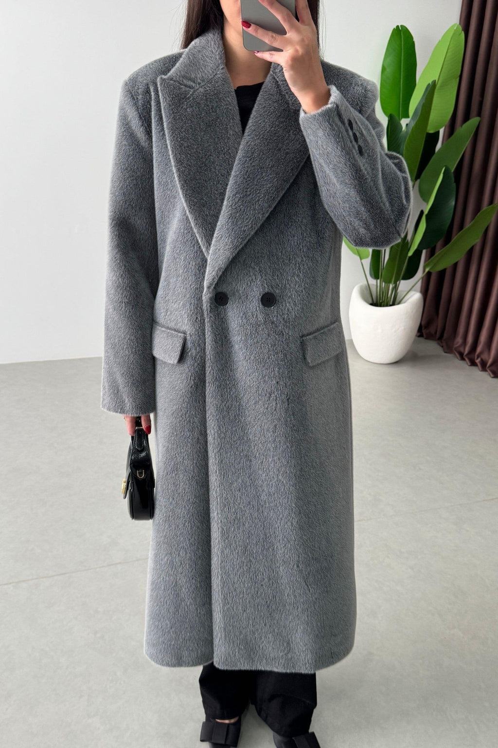 Blouson VINKEL en fourrure - Gris