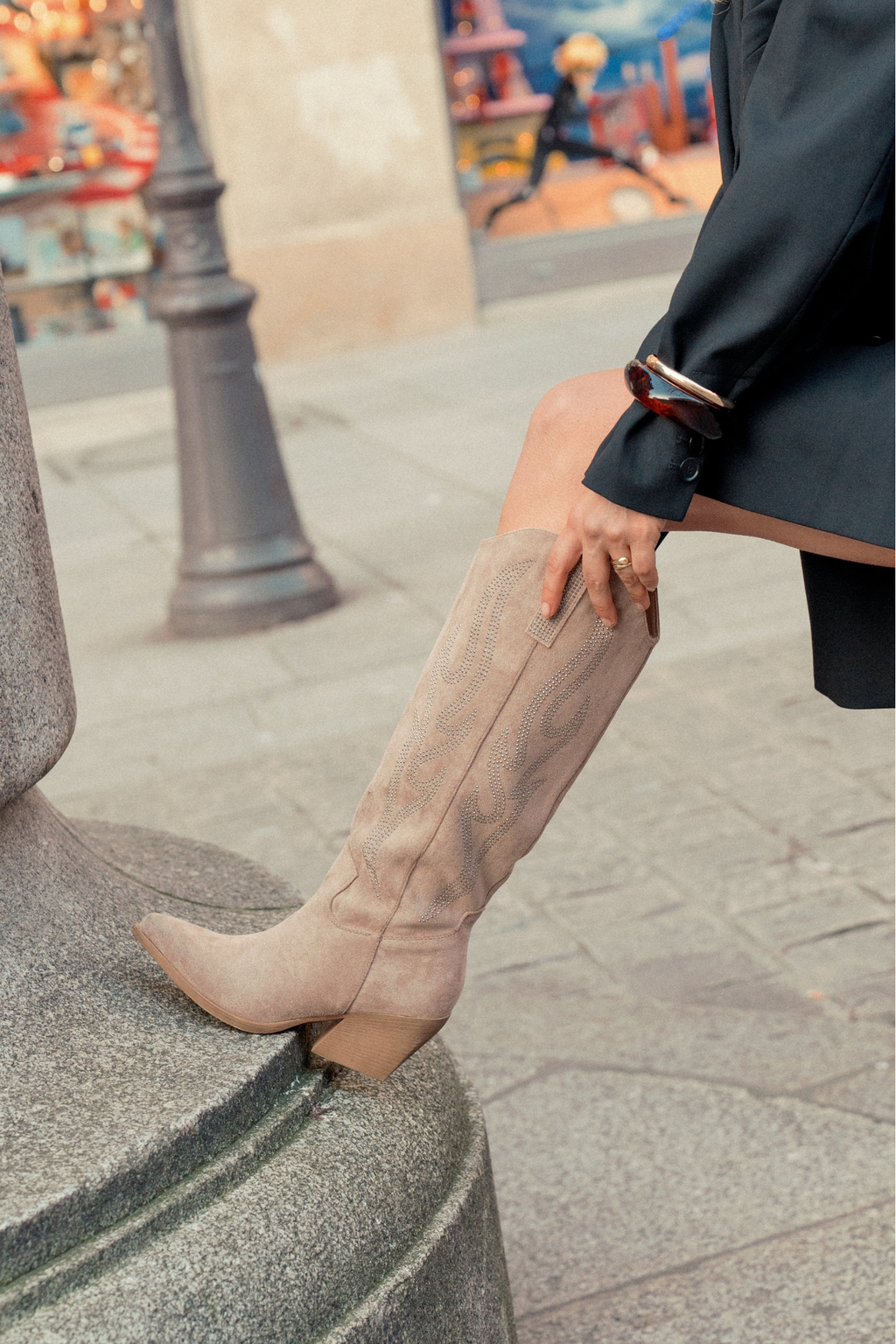 Santiag TURKU en suédine - Beige sable