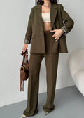 Ensemble Costume HEMMA en tissu - Vert kaki
