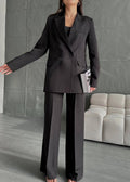Ensemble Tailleur ANGVE en textile - Noir