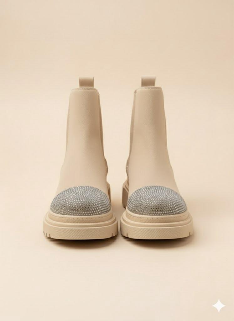 Bottines GULF en simili-cuir - Beige