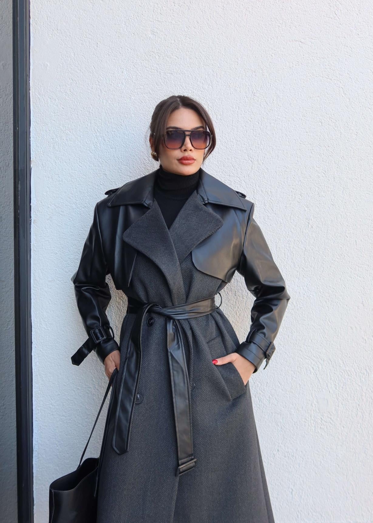 Manteau MONOK en laine - Gris