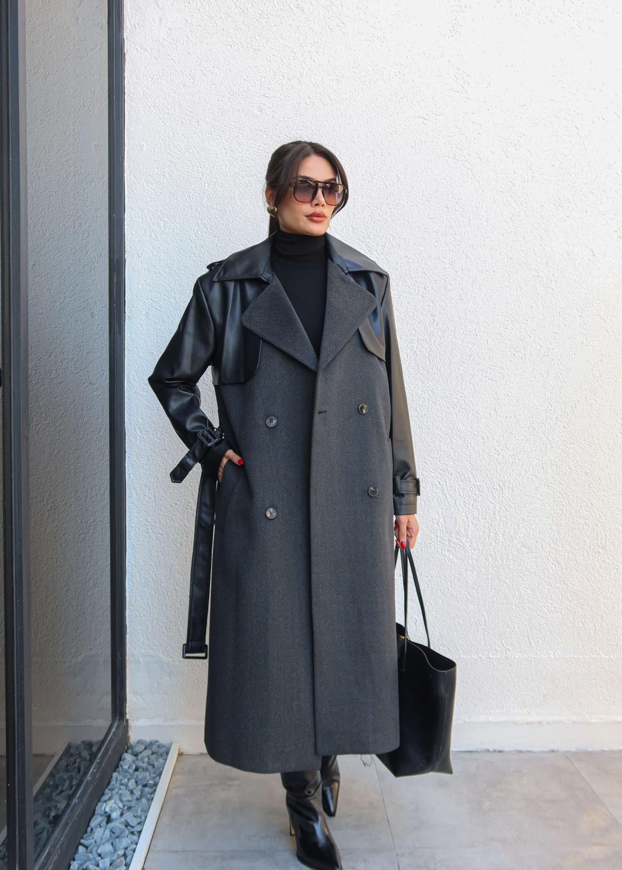 Manteau MONOK en laine - Gris