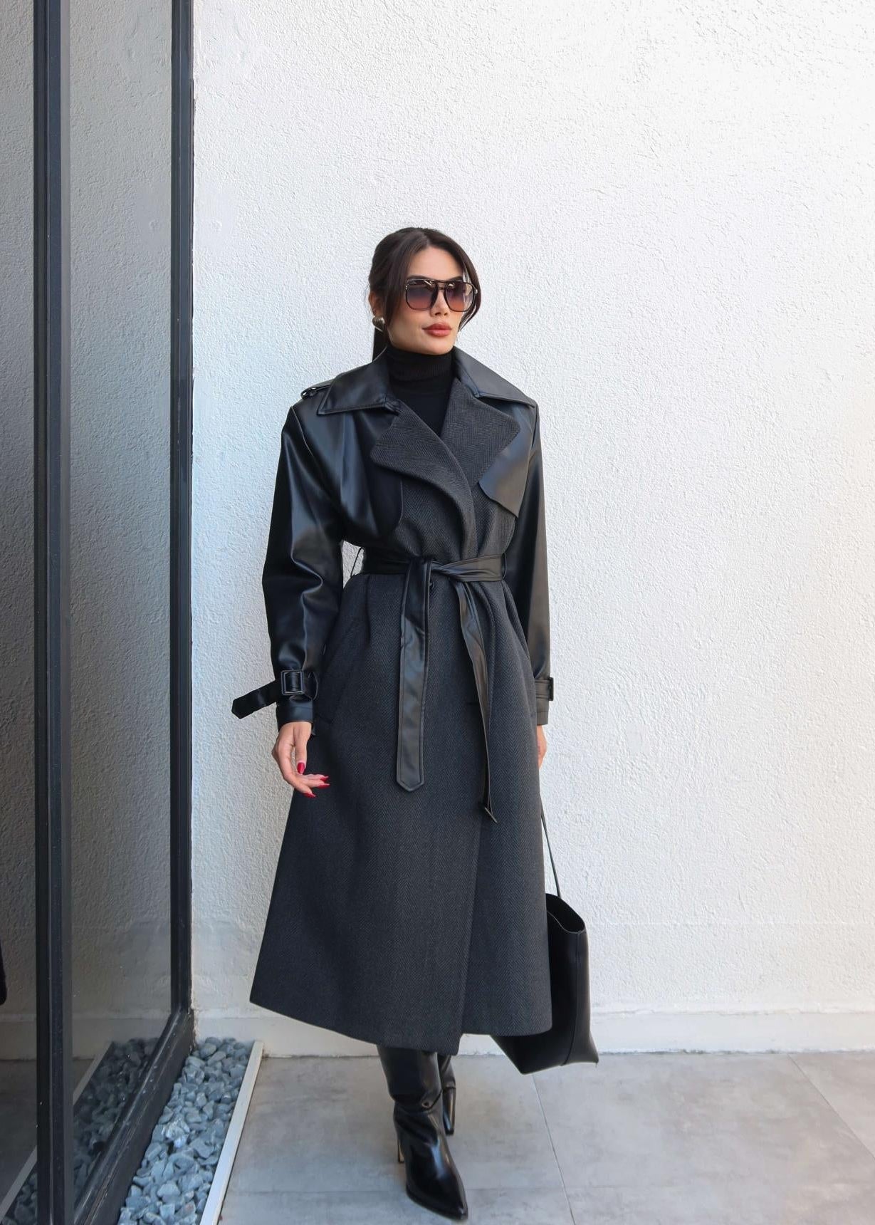 Manteau MONOK en laine - Gris