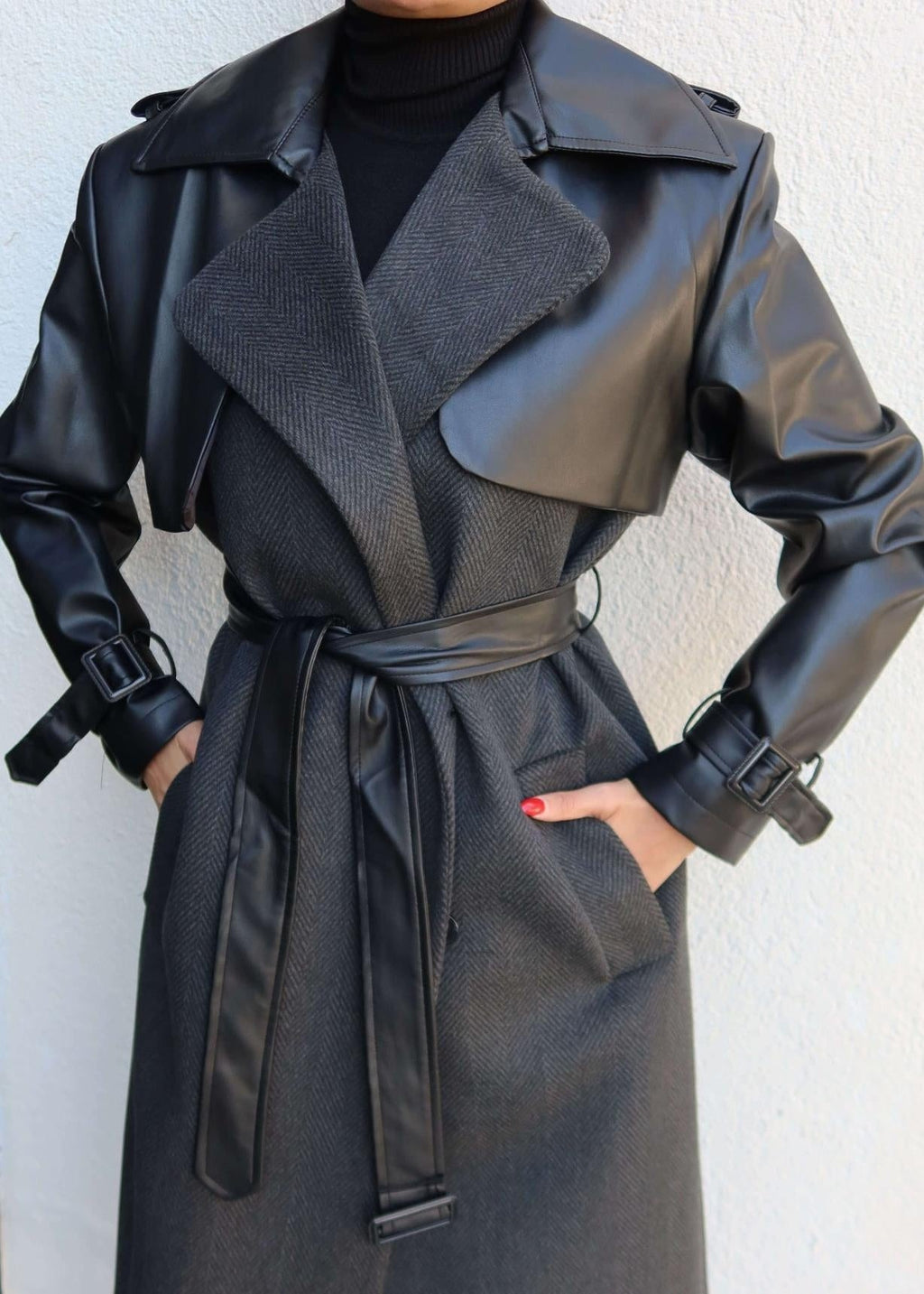 Manteau MONOK en laine - Gris