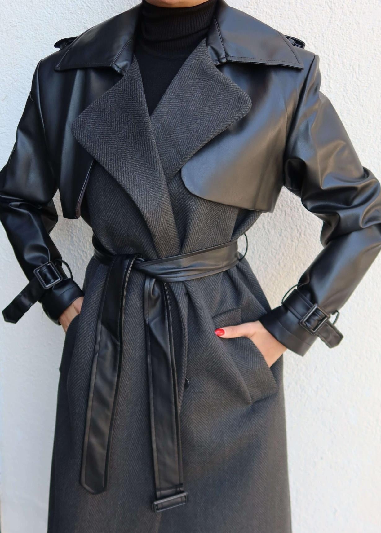 Manteau MONOK en laine - Gris