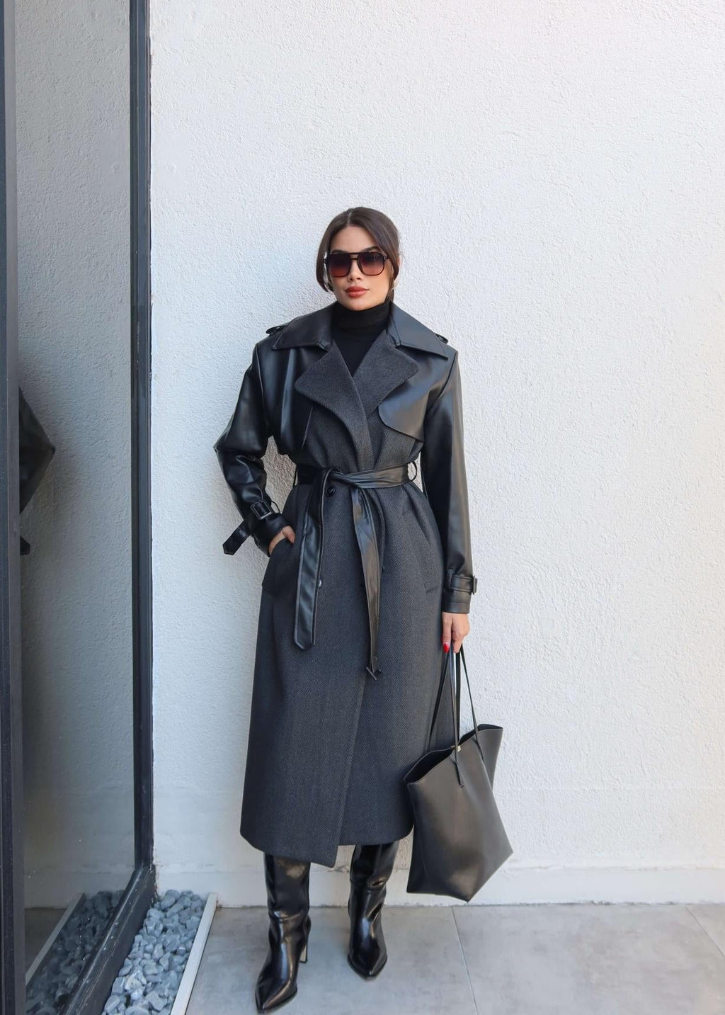 Manteau MONOK en laine - Gris