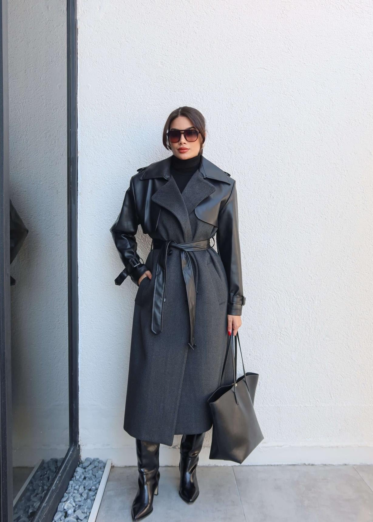 Manteau MONOK en laine - Gris