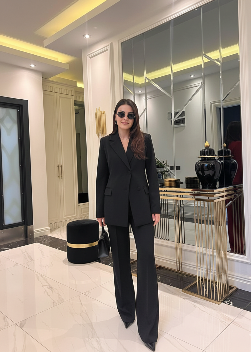 Ensemble Costume MADS en tissu - Rouge brique