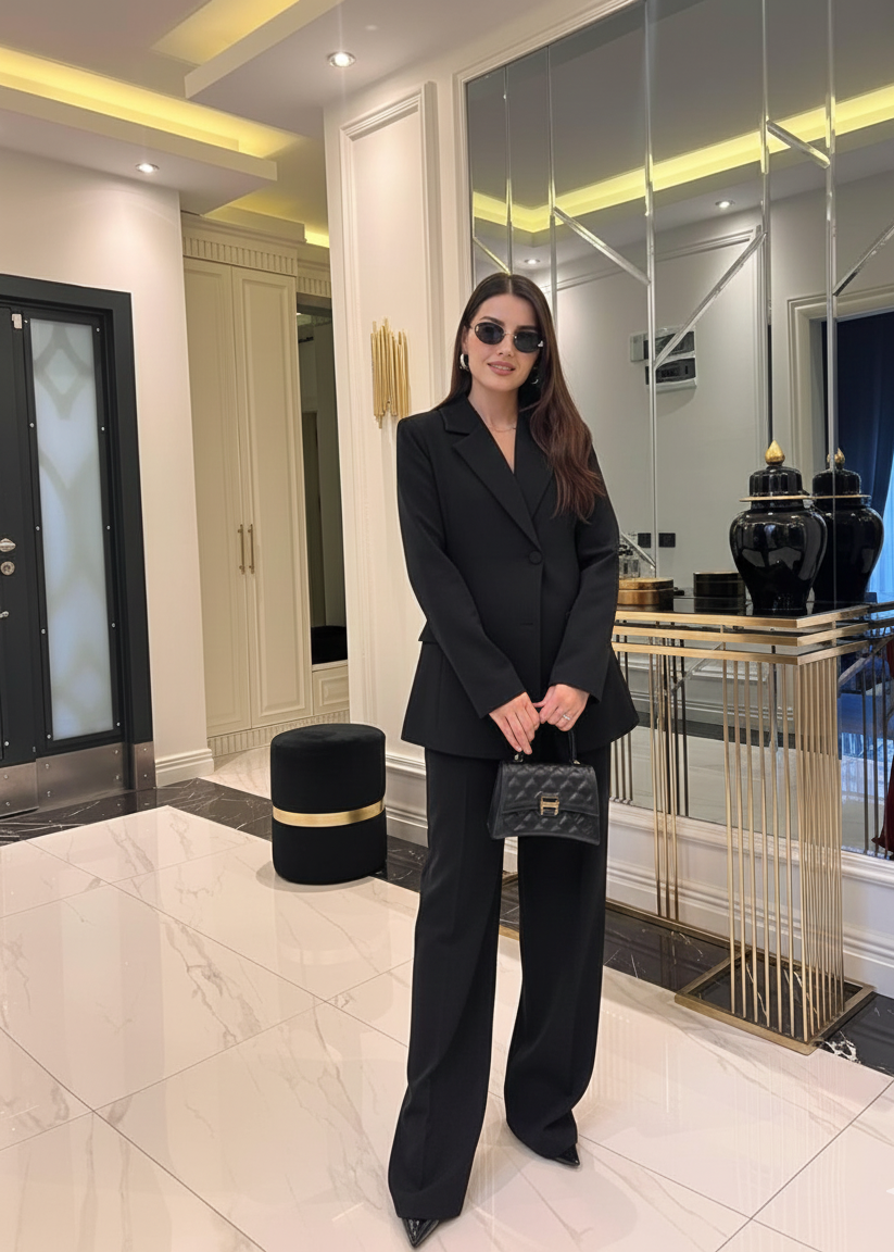 Ensemble Costume MADS en tissu - Rouge brique