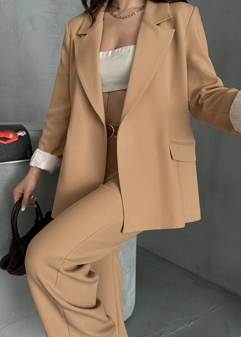 Ensemble Costume JALVOR en polytwill - Terracotta