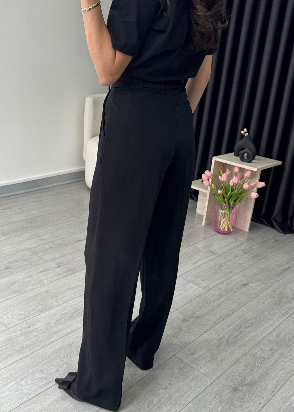 Pantalon BROALD en tissu - Noir