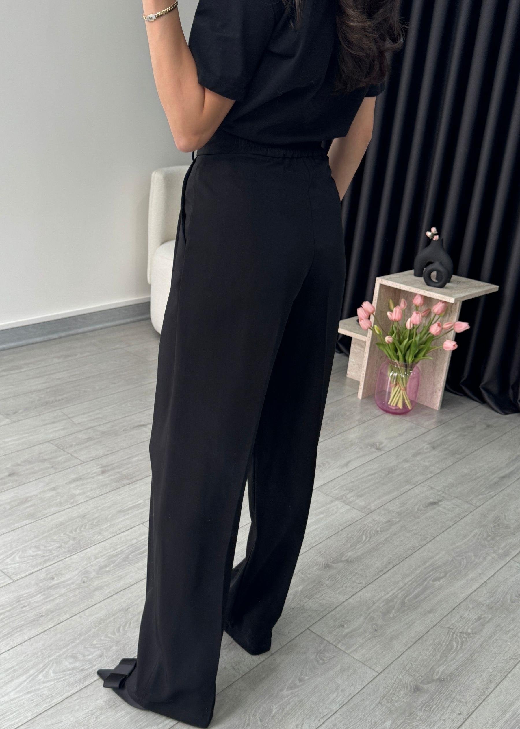 Pantalon BROALD en tissu - Noir