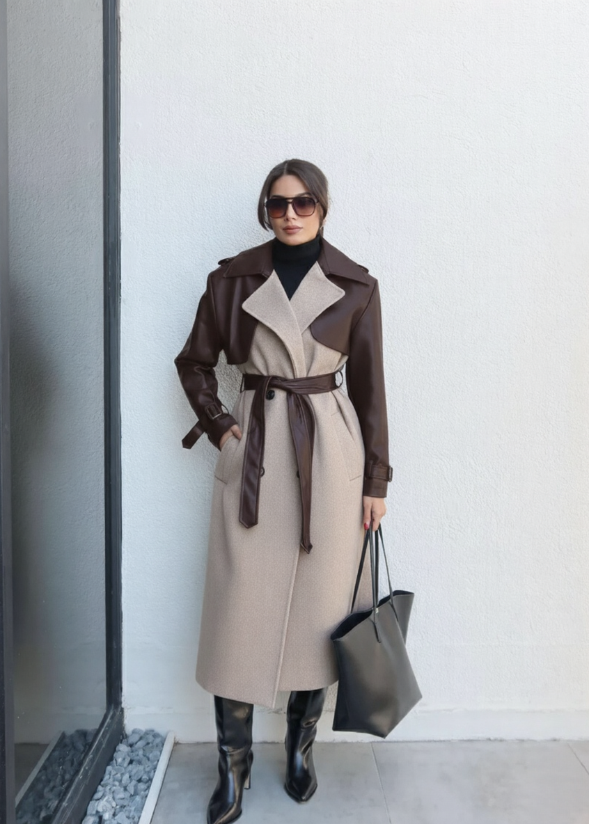 Manteau URJAN en tissu - Beige