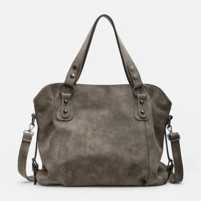 Grand sac à main bandoulière de cours rétro souple Iris