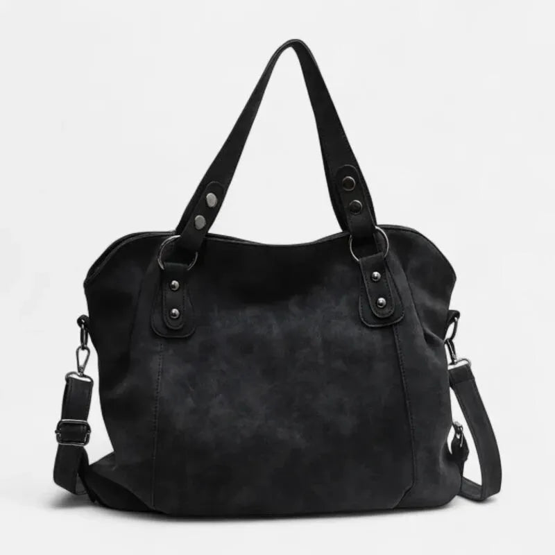 Grand sac à main bandoulière de cours rétro souple Iris