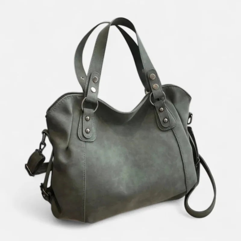 Grand sac à main bandoulière de cours rétro souple Iris