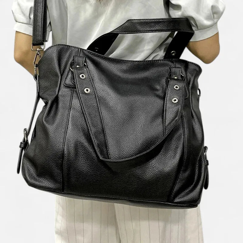 Grand sac à main bandoulière souple de cours Anaëlle