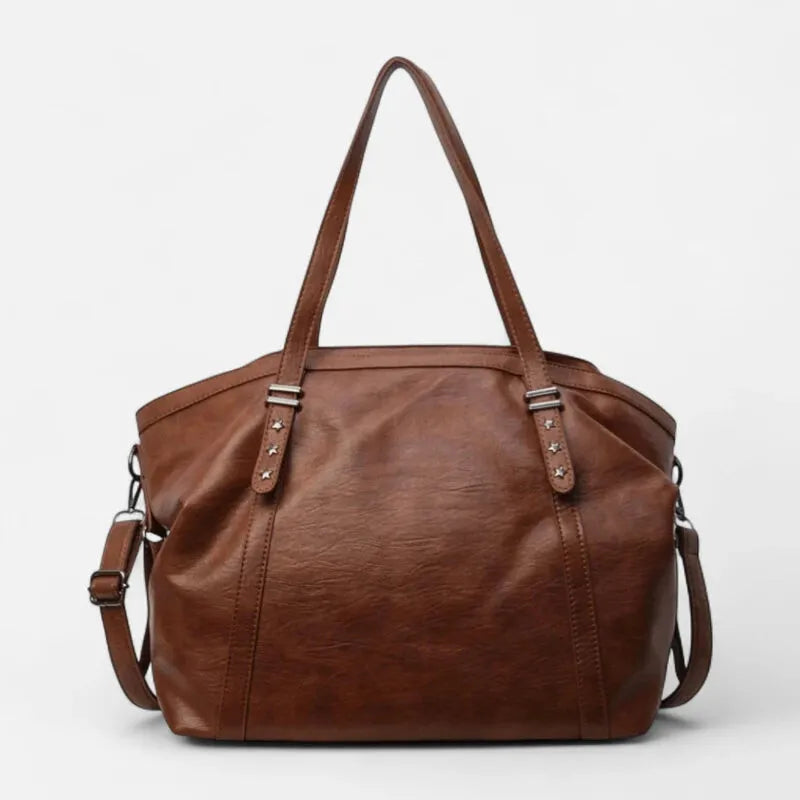 Grand sac à main cabas de cours souple avec bandoulière Alyssa