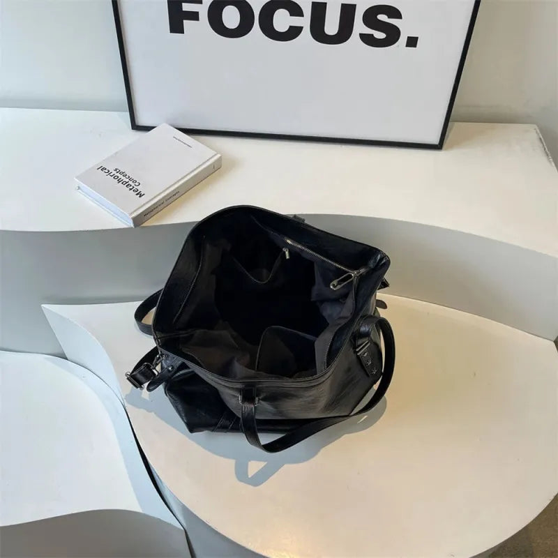 Grand sac à main cabas de cours souple avec bandoulière Alyssa