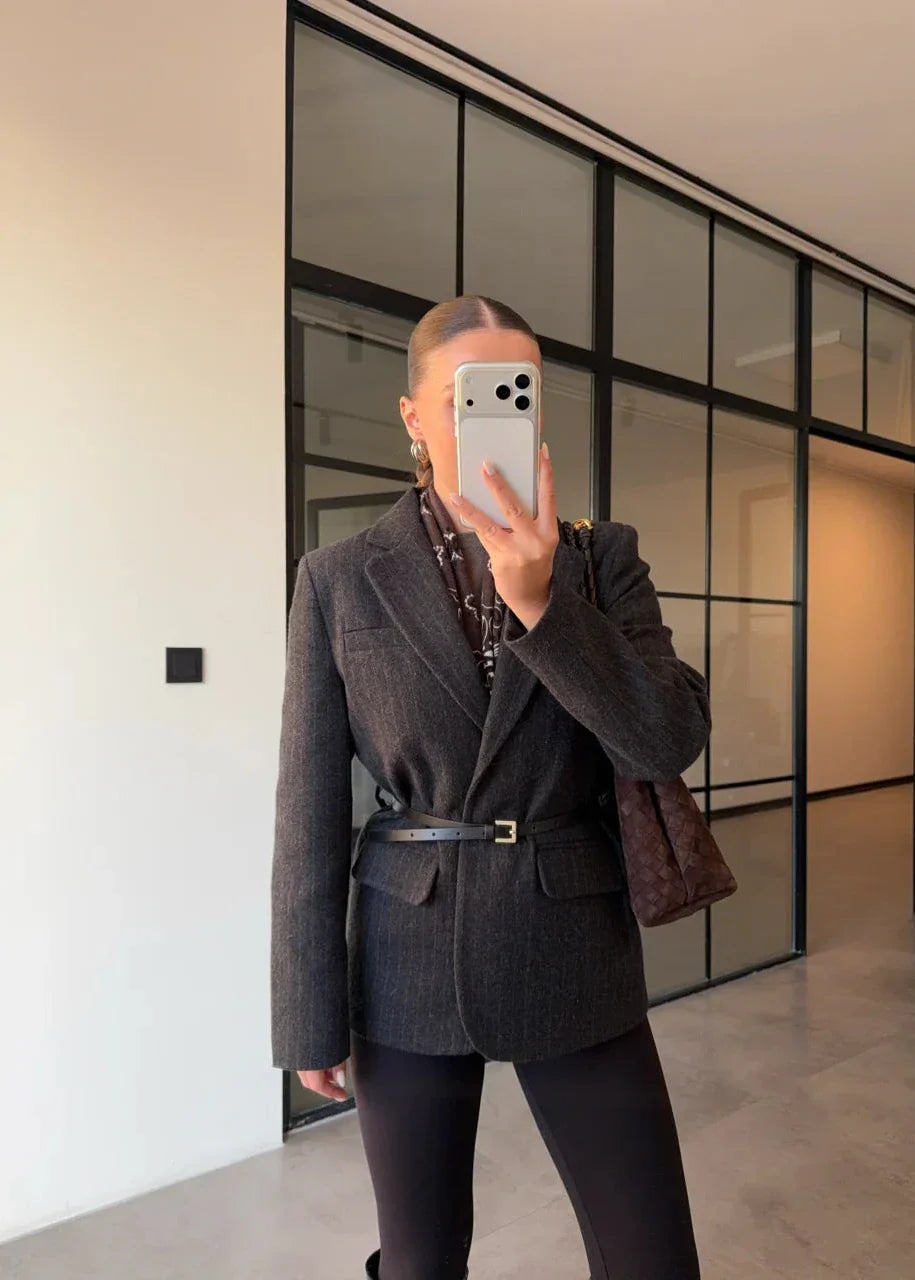 Veste SYD drap - Unisexe Gris Charbon