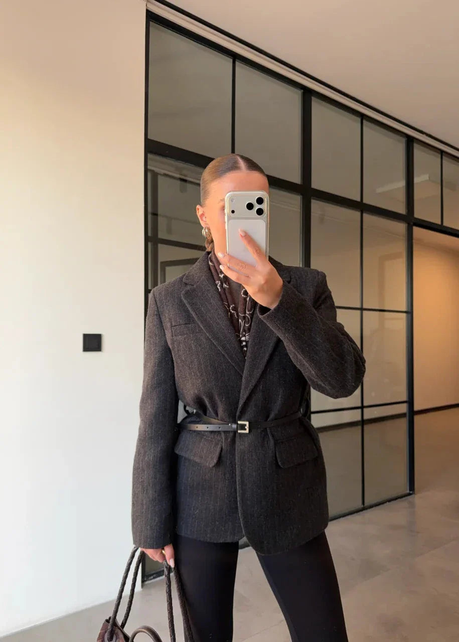 Veste SYD drap - Unisexe Gris Charbon