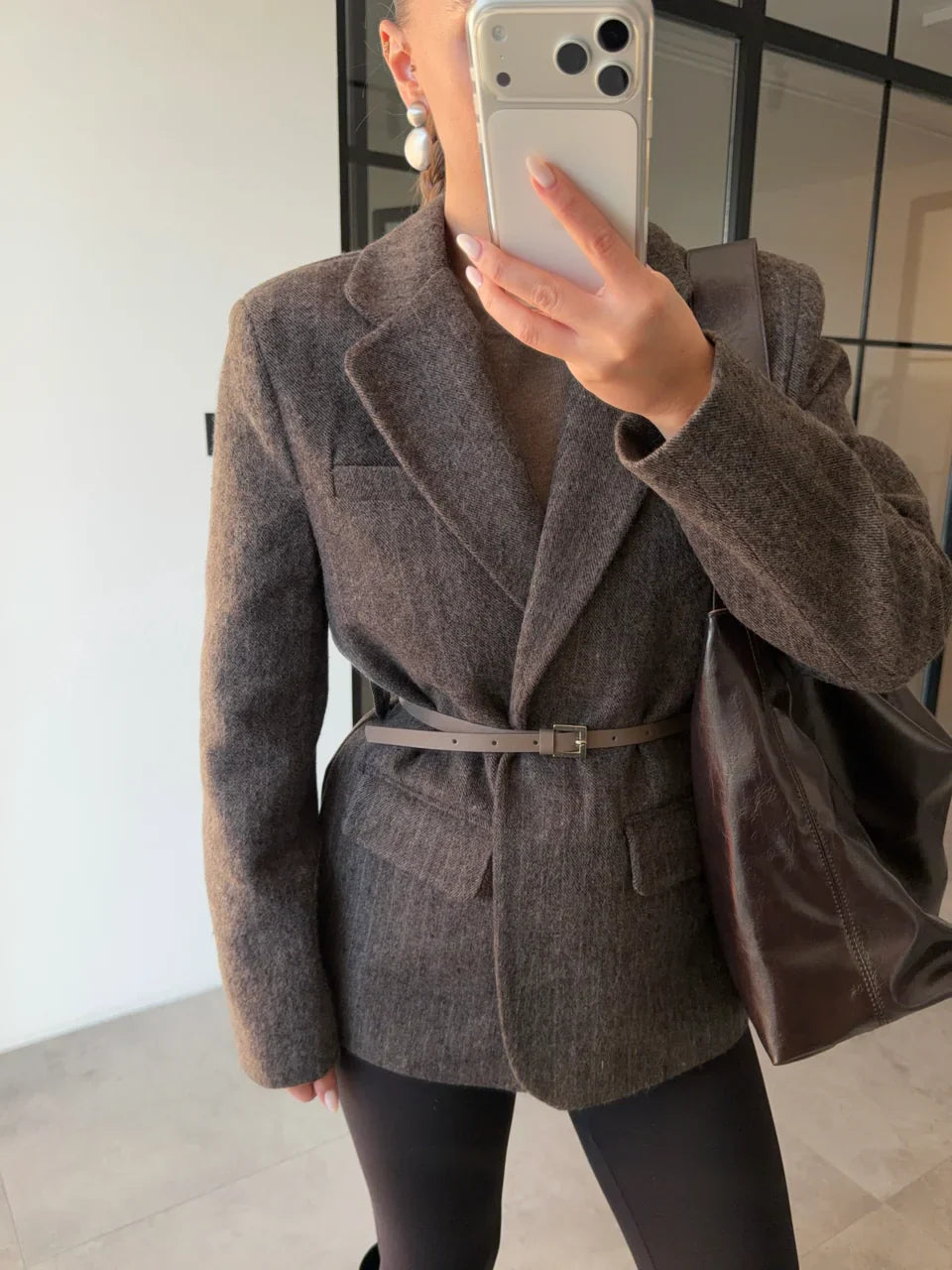 Veste LOM drap - Unisexe Marron