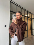 Manteau BO en daim - Marron