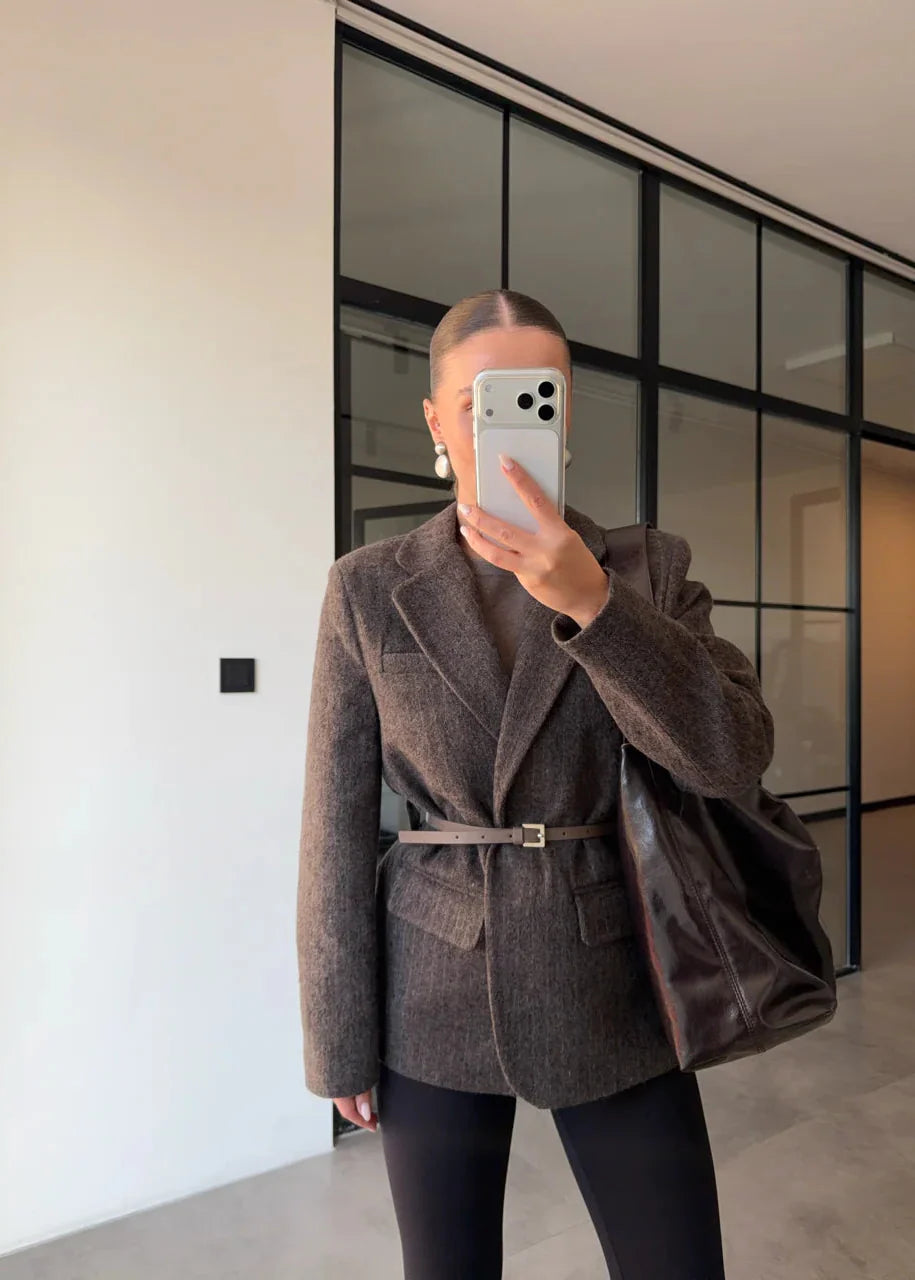 Veste LOM drap - Unisexe Marron