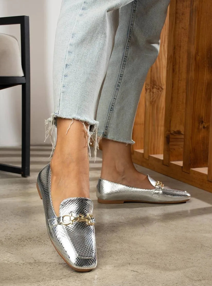 Bottes XURIK en cuir - Argenté