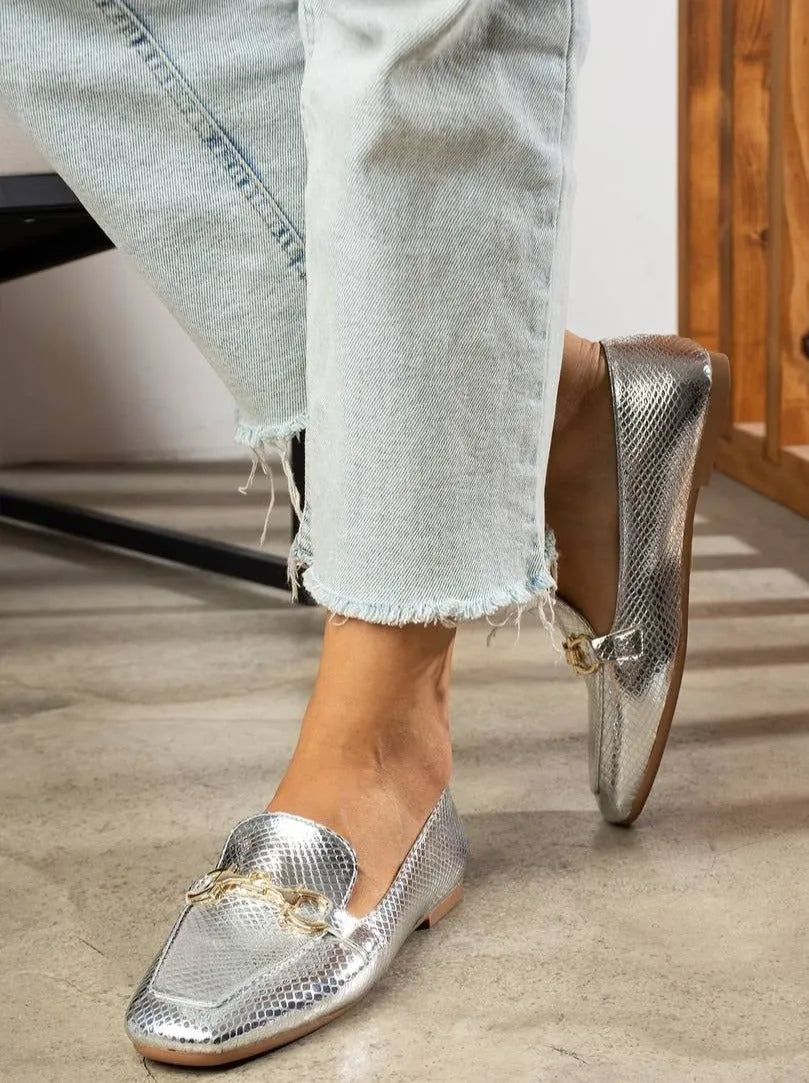 Bottes XURIK en cuir - Argenté