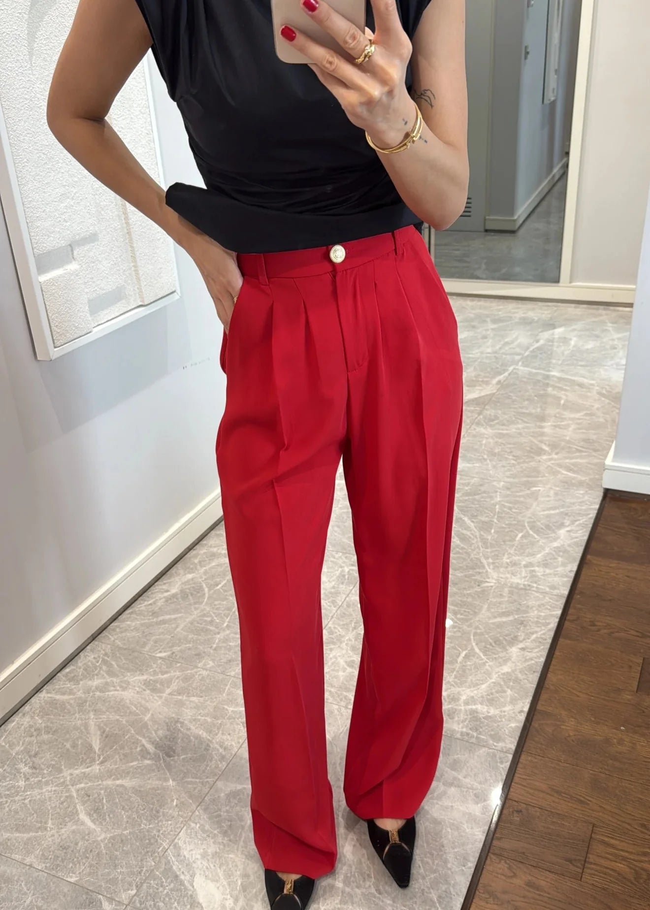 Pantalon SANNE - Rouge