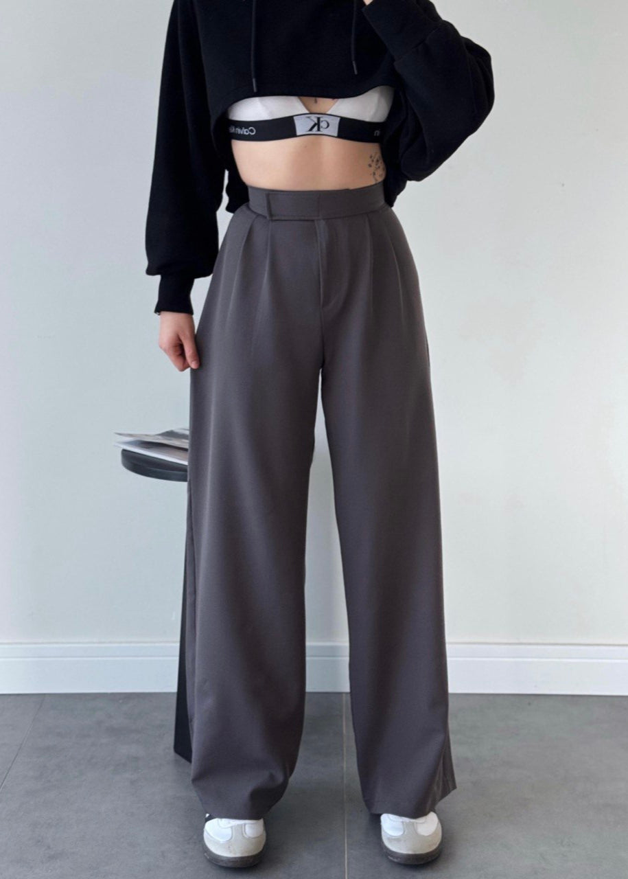 Pantalon VURIK en tissu - Gris foncé