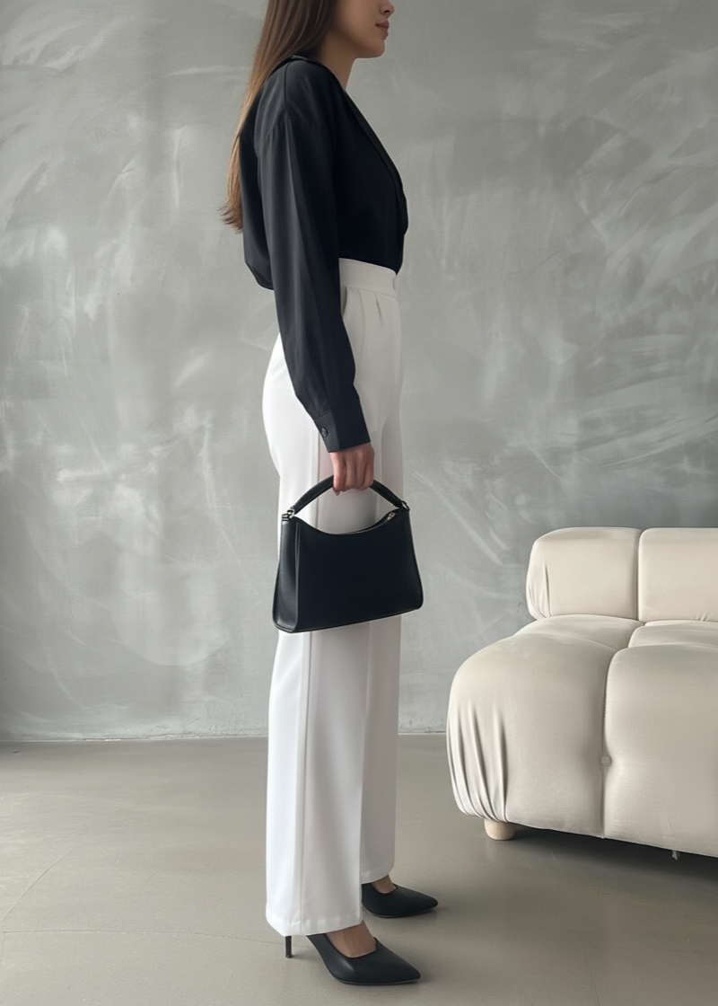 Pantalon VILDE en tissu - Bordeaux